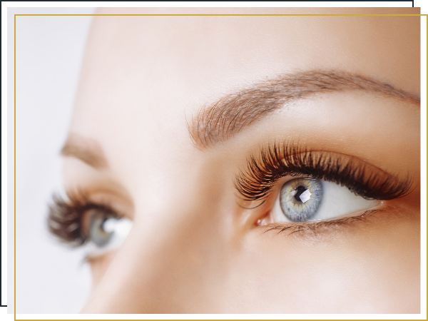 close up of a woman's eyelashes