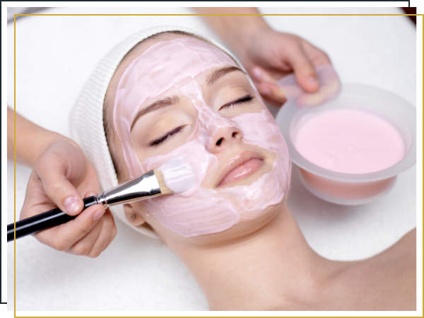 woman getting a facial