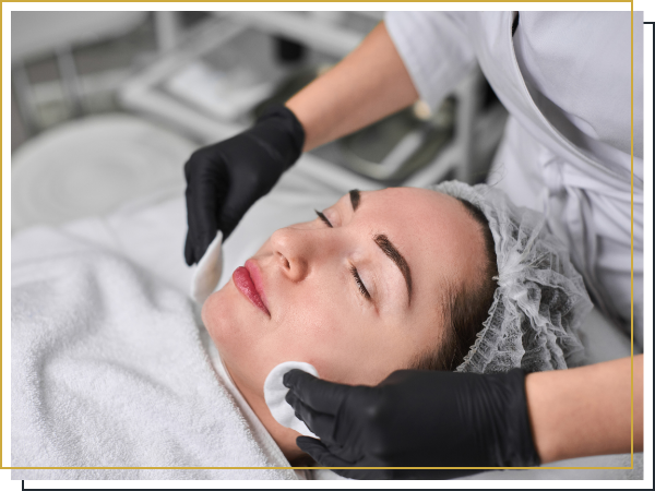 woman getting a facial treatment