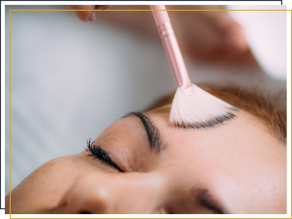 close up of a woman getting a facial