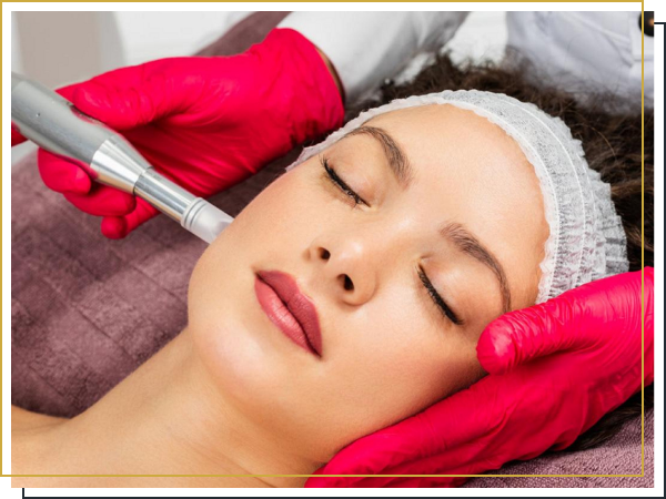 woman getting a facial